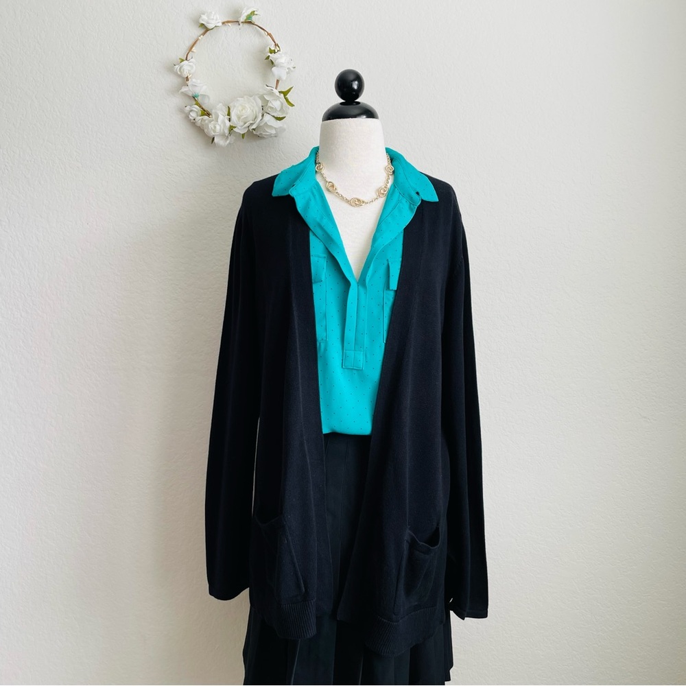 Croft & Barrow Classic Ribbed Open-Front Cardigan - Picture 2 of 8